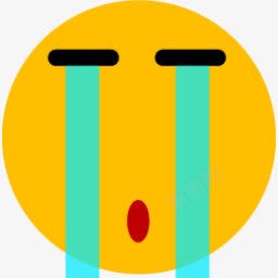 气球表情哭泣的黄色圆脸表情图标图标