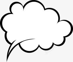 涂鸦云朵对话框卡通云朵对话框高清图片
