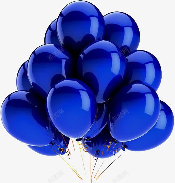 卡通蓝色气球png免抠素材_88icon https://88icon.com 卡通气球 气球 氢气球 蓝色气球 装饰