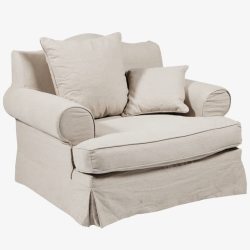 高端简约单人软垫纯色沙发素材