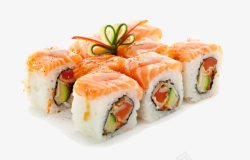 美味三文鱼刺身日本料理寿司高清图片