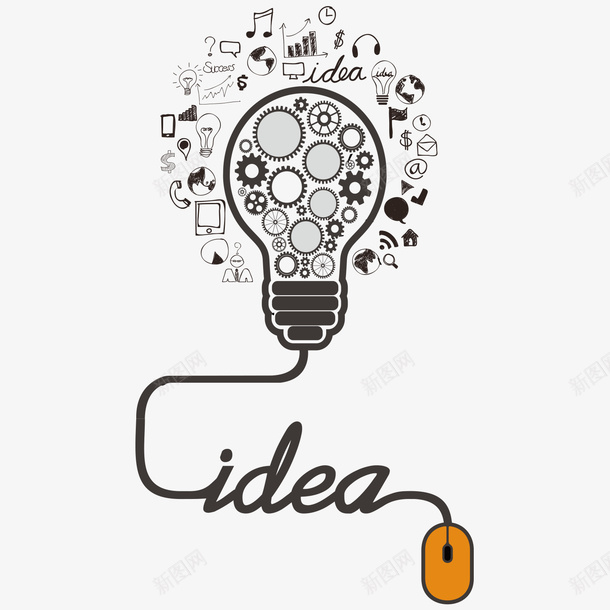 手绘创意灯泡知识图案矢量图ai免抠素材_88icon https://88icon.com AI源文件 创意 卡通灯泡知识 团队合作 思维 思考 想法 手绘灯泡 灯泡 矢量灯泡 知识 鼠标灯泡 矢量图