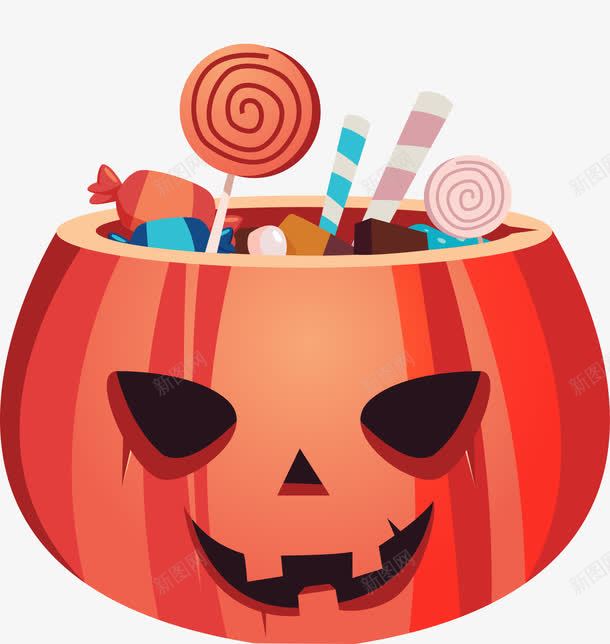 橙色卡通南瓜png免抠素材_88icon https://88icon.com 万圣节 免抠PNG 南瓜 卡通 可爱 橙色 糖果 装饰图案