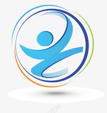 运动logo手绘卡通运动健身logo图标图标