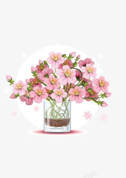 淡粉色花束装饰素材