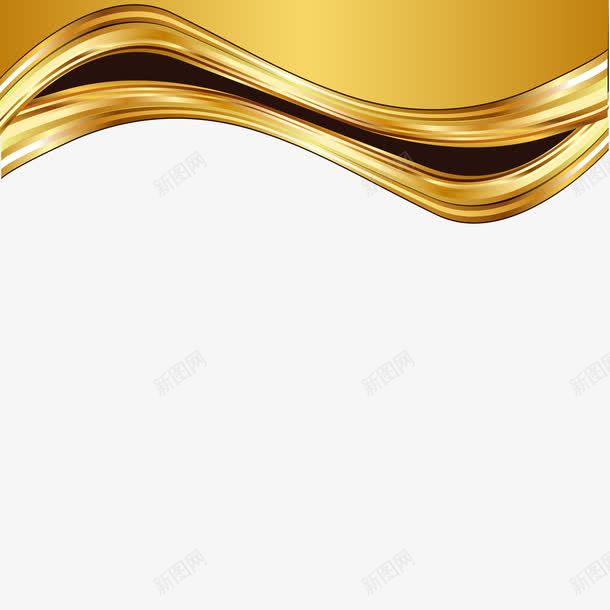 金色流线型线条装饰png免抠素材_88icon https://88icon.com 免扣元素 渐变 矢量装饰 线条 金色