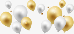 金狮子海报金色白色气球海报装饰矢量图高清图片
