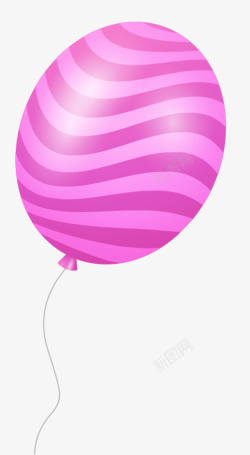 儿童节紫色条纹气球素材