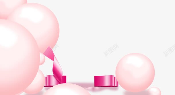 粉色气球气泡背景png免抠素材_88icon https://88icon.com 气泡 气球 粉色 背景