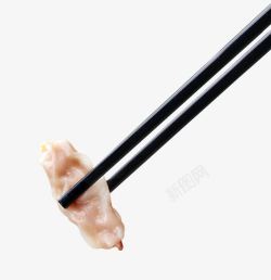 筷子夹面筷子夹饺子高清图片