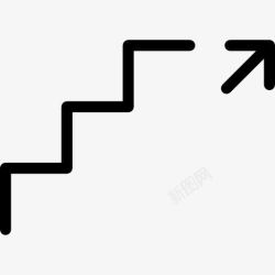 螺旋向上楼梯上楼的标志图标高清图片