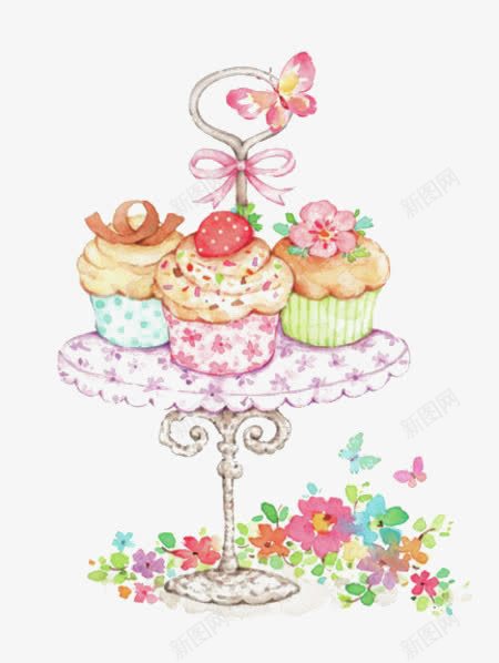 甜点png免抠素材_88icon https://88icon.com 下午茶 奶油蛋糕 手绘甜点 水彩甜点 蛋糕