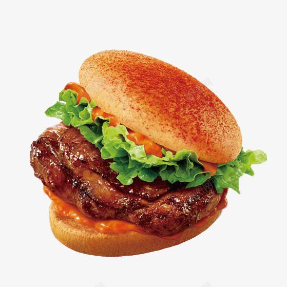 秘制鸡腿堡png免抠素材_88icon https://88icon.com 烤制 生菜 酱汁 鸡肉 鸡腿堡