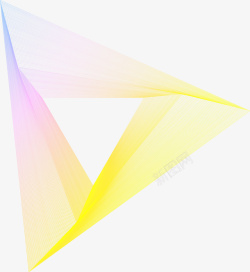 黄色拼接三角素材
