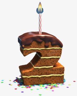 2D生日蛋糕艺术字2高清图片