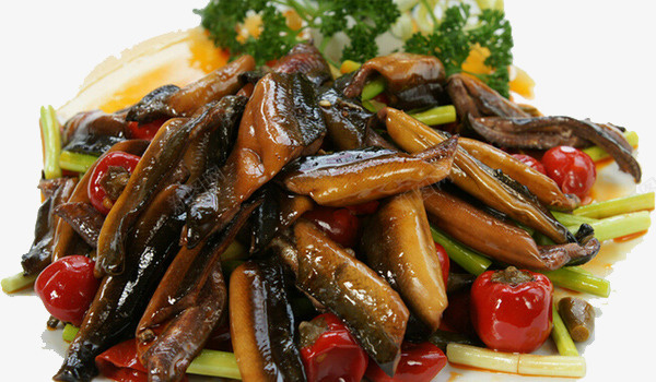 辣的爆炒鳝鱼png免抠素材_88icon https://88icon.com 产品实物 切段 爆炒鳝鱼