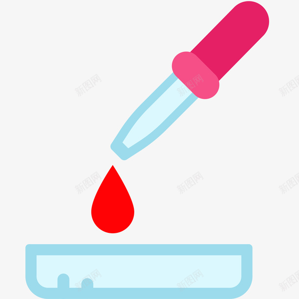 血型检测卡通插画png免抠素材_88icon https://88icon.com 免抠PNG 医疗 器皿 滴管 血型检测卡通插画 血滴