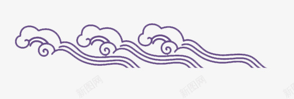 漂浮祥云png免抠素材_88icon https://88icon.com 云朵 漂浮祥云素材 线条素材 蓝色