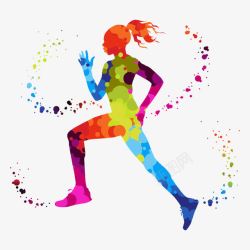 健康女人跑步的女人高清图片