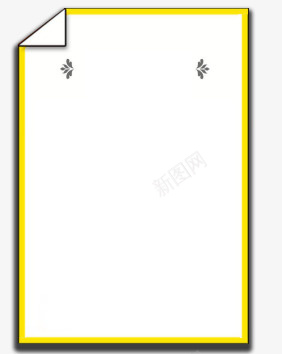 纸张边框矢量图ai免抠素材_88icon https://88icon.com 卡通边框 折页纸张 黄色纸张 矢量图