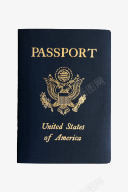 清晰的图标蓝色清晰的美国护照本实物图标图标