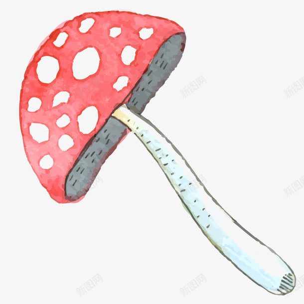 手绘水彩蘑菇png免抠素材_88icon https://88icon.com 创意插画设计 卡通贺卡插画 手绘插画 红色蘑菇 菌类 蔬菜 蘑菇