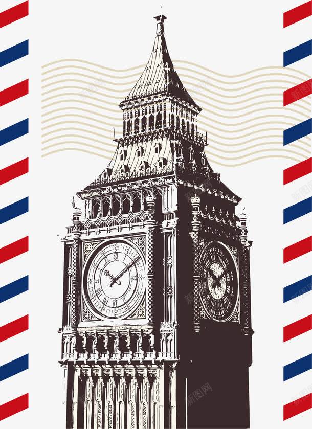 png免抠素材_88icon https://88icon.com 信封 复古邮票 广告背景 模板设计 欧洲建筑 版面设计背景 设计素材 铁塔 高清图片素材 高清设计图