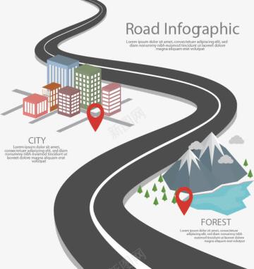 城市与烟花图片道路信息图标图标