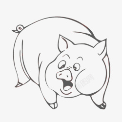 猪简笔画可爱猪简笔画高清图片