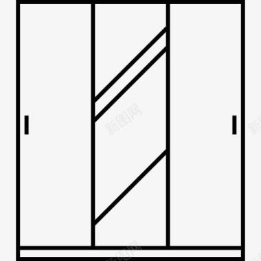 卧室设计效果图衣柜图标图标