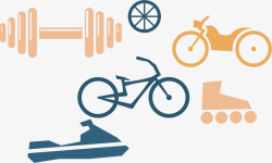 大小轮子自行车运动器材工具高清图片