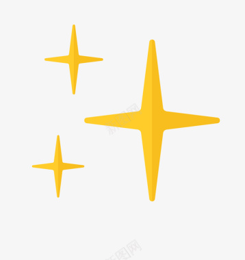 黄色星星图案星星清洁护理图标图标