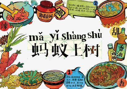 卡通美食蚂蚁上树png免抠素材_88icon https://88icon.com 创意 卡通 成都美食 美食 菜谱 菜谱明信片 蚂蚁上树