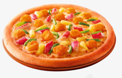美味披萨美味诱人水果披萨高清图片