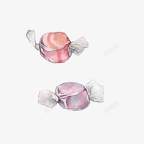 水果糖手绘画片png免抠素材_88icon https://88icon.com 手绘美食 水果糖 糖果 色彩画