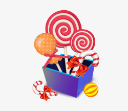61儿童节卡通糖果礼物主题插画素材