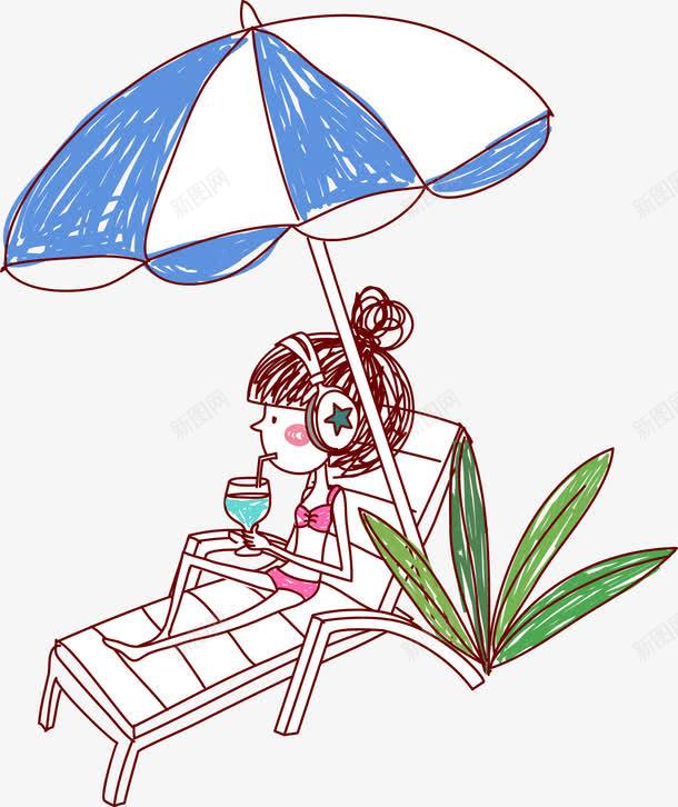 可爱女孩喝水png免抠素材_88icon https://88icon.com 休息 休闲时光 可爱 听音乐 喝水 喝水的人 喝饮料 多喝水卡通 太阳伞 女孩 女生 女生的生活 少女 悠闲 手绘 晒太阳 沙滩 沙滩上的女人 海滩 盆栽 躺椅 饮品 饮水