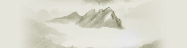 手绘中国风山水淘宝海报背景
