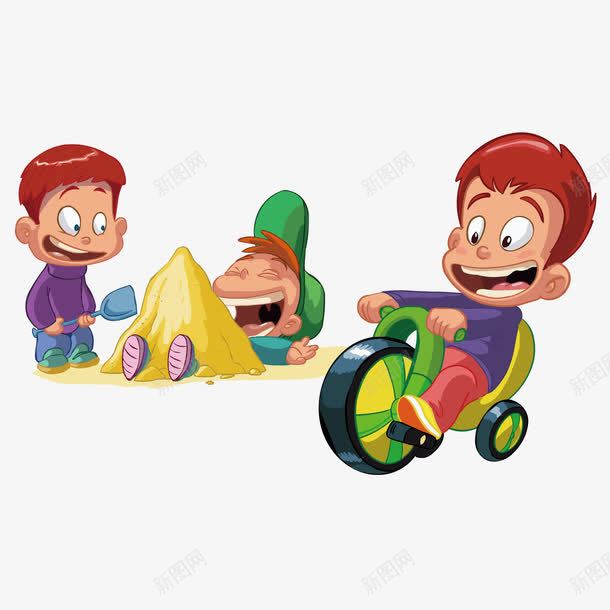 玩沙和骑儿童车的小孩png免抠素材_88icon https://88icon.com 儿童 儿童车 小孩 收款 玩沙的小孩