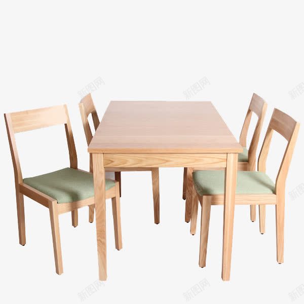 家具套装png免抠素材_88icon https://88icon.com 产品实物 原木 小清新 简约 绿色椅垫 餐桌 餐椅