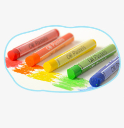 学生彩色绘画油画棒素材