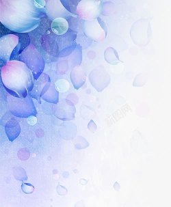 紫色梦幻花瓣边框纹理素材
