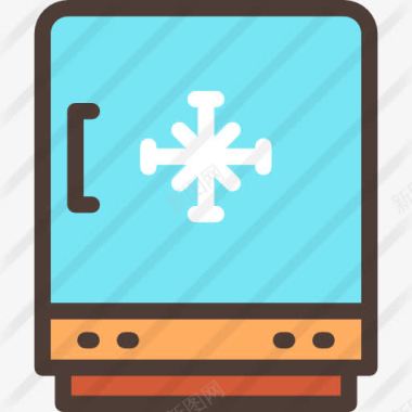 冷冻蟹肉棒冰箱图标图标