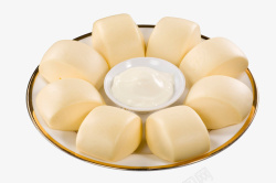 白色奶油馒头素材