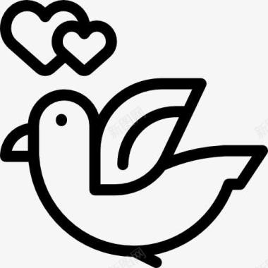 爱情动物鸽子图标图标