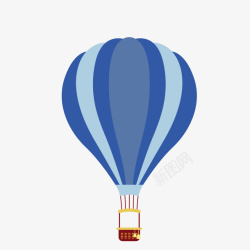 热气球免抠装饰卡通扁平化热气球矢量图高清图片