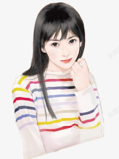 清纯披发女子png免抠素材_88icon https://88icon.com 女子 清纯