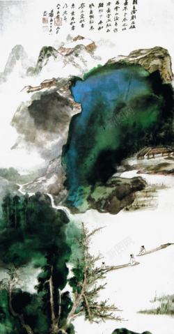 中国古代画诗意山水高清图片