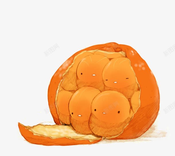 橘子小鸡png免抠素材_88icon https://88icon.com 卡通 可爱 小鸡崽 手绘 甜点 萌 蛋糕 面包 食品 食品海报插画 食物