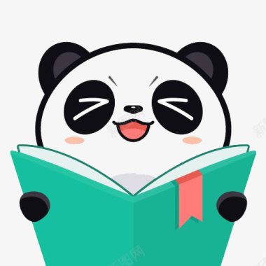 古人看书熊猫看书应用图标logo图标